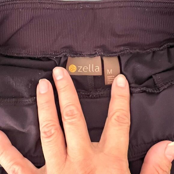 Zella burgundy jogging pants side pockets elastic waist size M - Picture 4 of 10